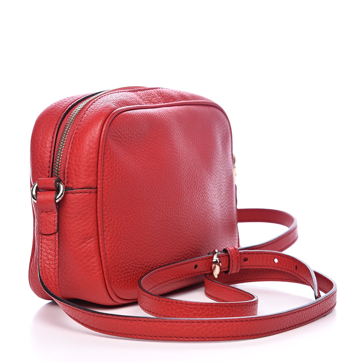 Gucci Pebbled Calfskin Small Soho Disco Bag Tabasco Red 3 of 10