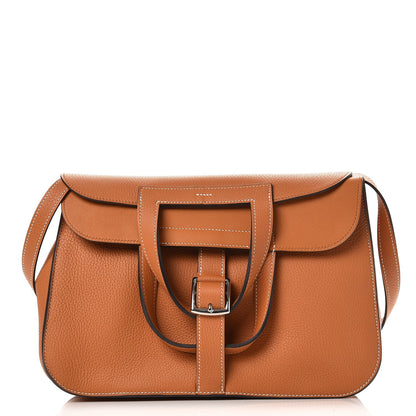 Hermes Taurillon Clemence Halzan 31 Toffee 4 of 10