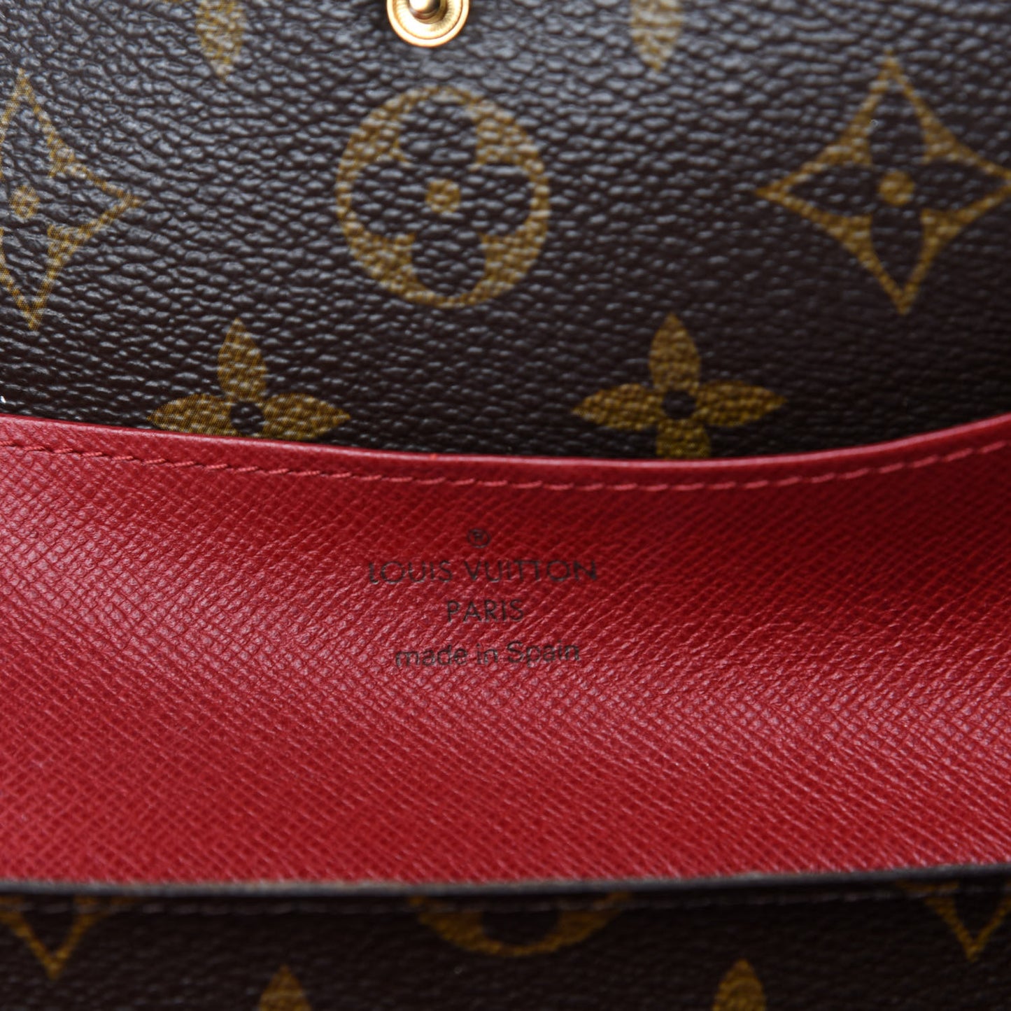 Monogram Emilie Wallet Red