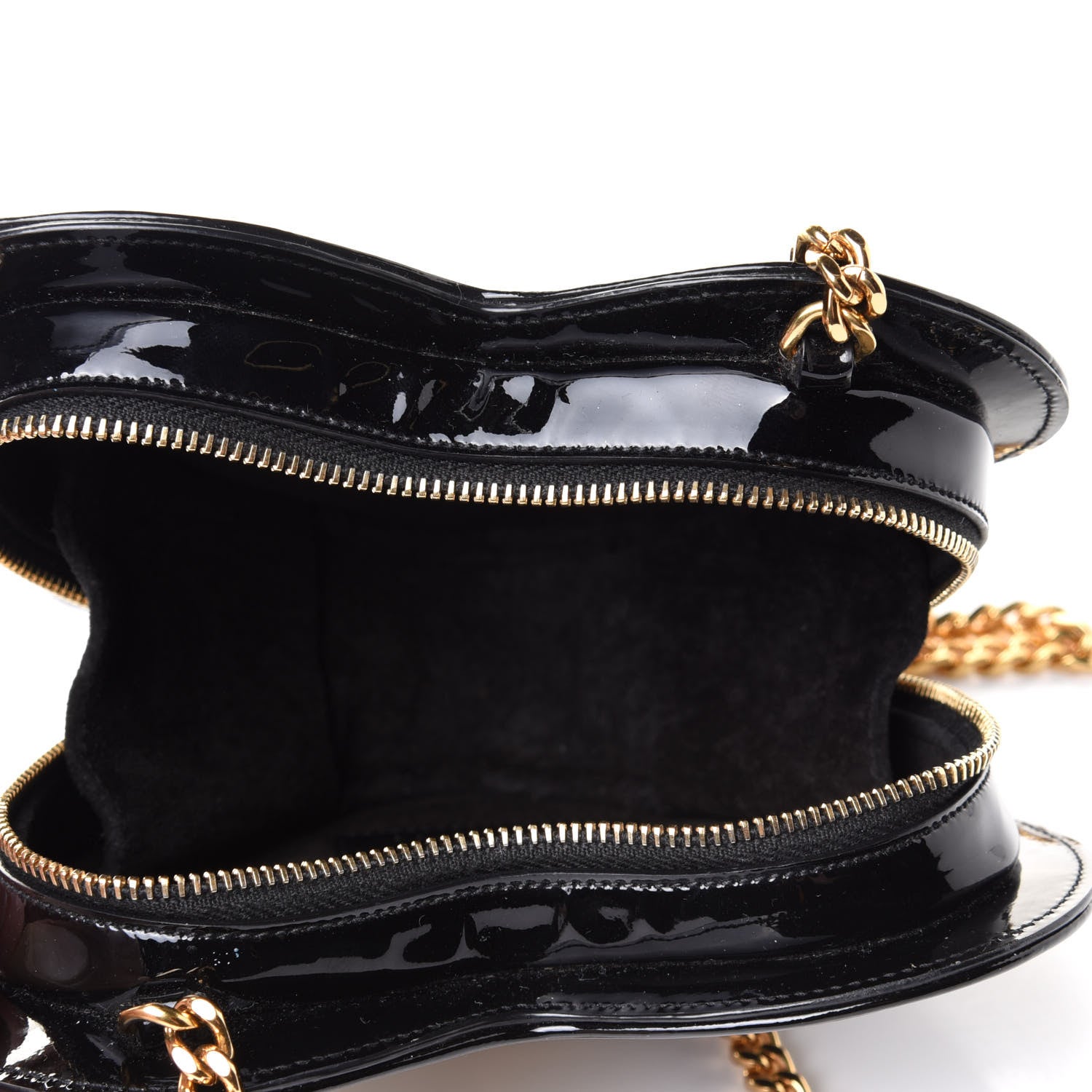 Saint Laurent Patent Small Monogram Love Shoulder Bag Black 4 of 9