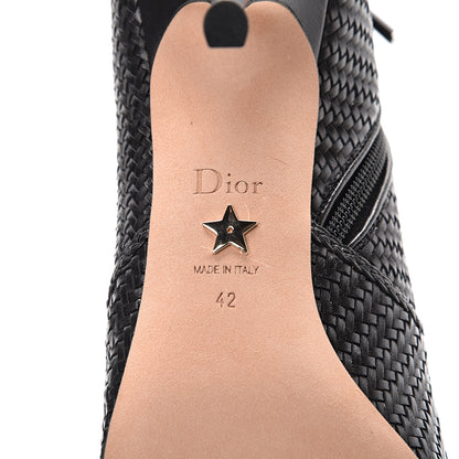 Christian Dior Lambskin Woven Ankle Boots 42 Black 6 of 10