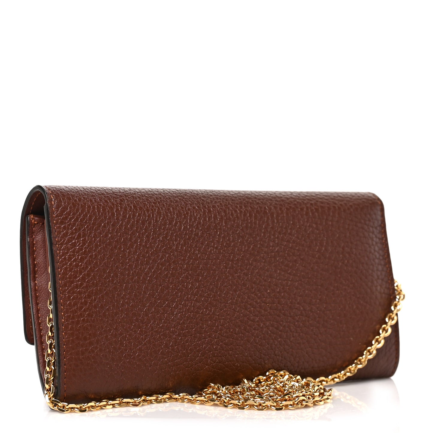 Vitello Stampa Granata Macro Stitchings Continental Wallet On Chain Ghianda