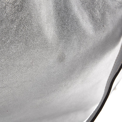 Gucci Metallic Calfskin Large Indy Top Handle Hobo Silver 13 of 21
