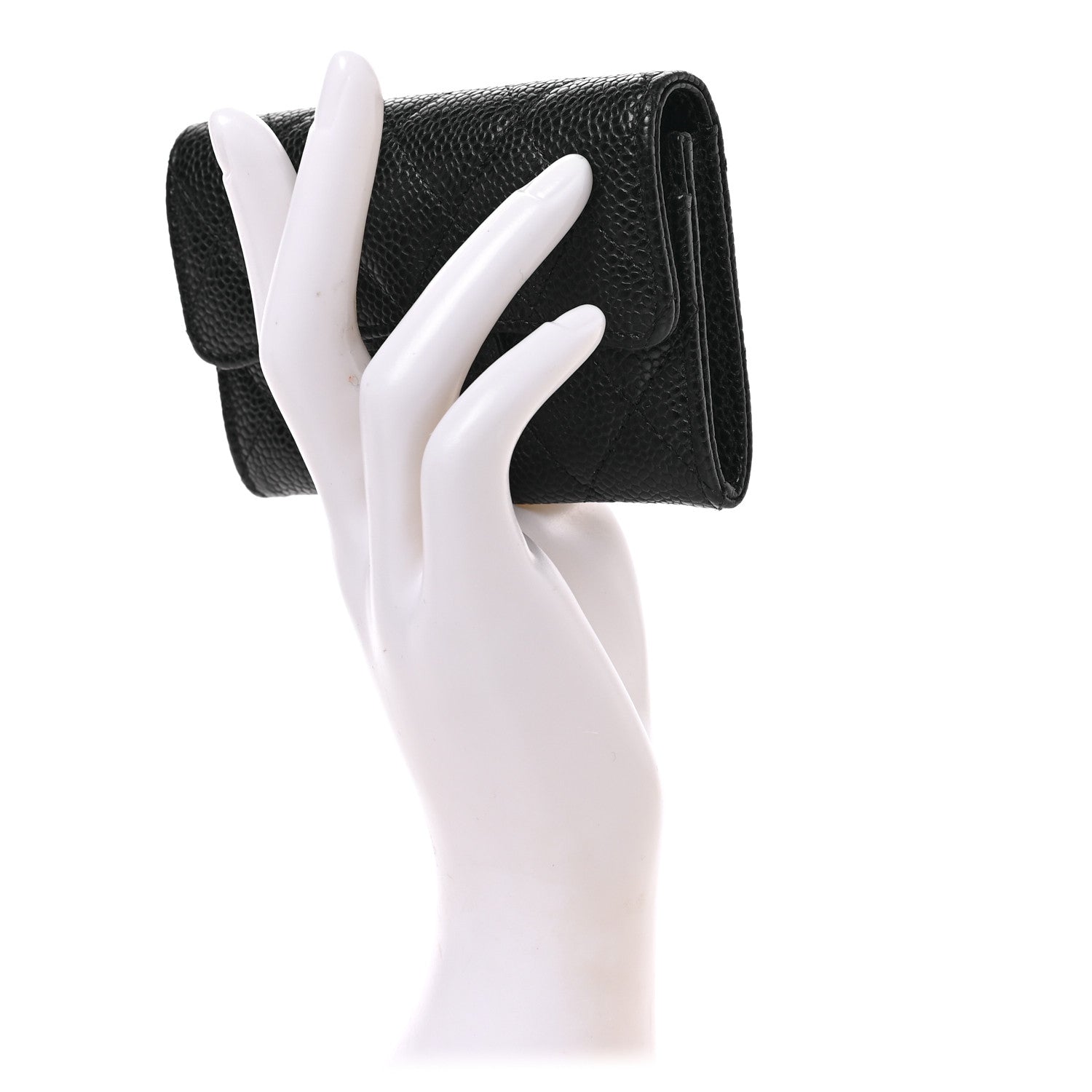 Chanel Caviar Quilted Flap Card Holder Black 2 of 7