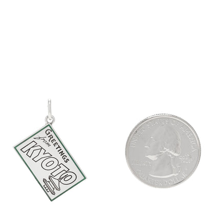 Tiffany Sterling Silver Enamel Kyoto Postcard Charm Blue 2 of 5
