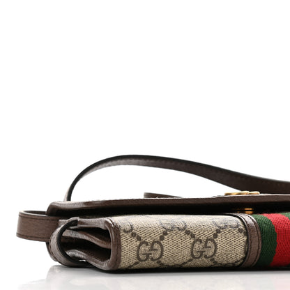 Gucci GG Supreme Monogram Web Ophidia Crossbody Wallet Beige New Acero 8 of 9