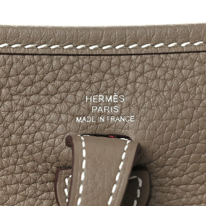 Hermes Taurillon Clemence Amazone Evelyne TPM Etoupe Bleu Indigo 6 of 10