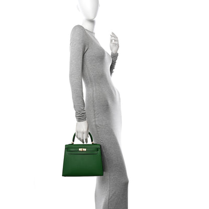 Hermes Epsom Kelly Sellier 25 Vert Bengale 2 of 11