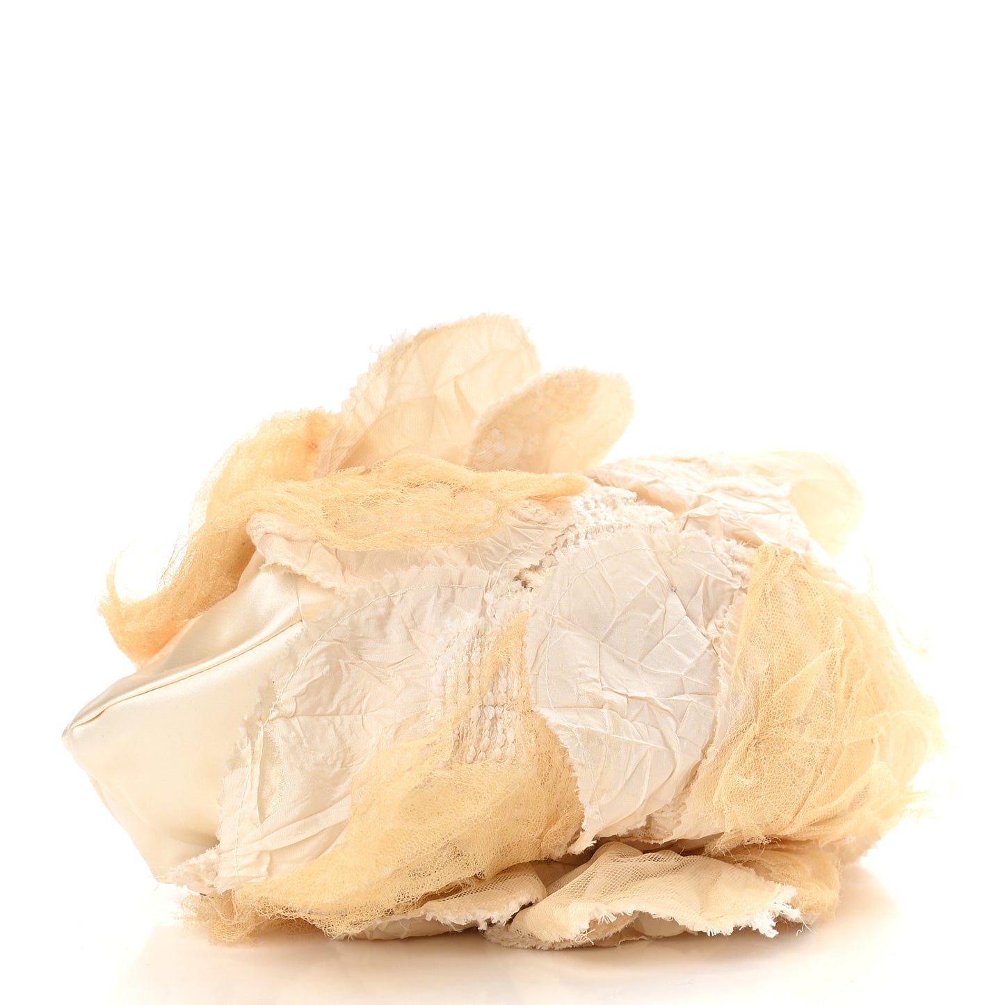 Satin Mesh Lace Camellia Beige