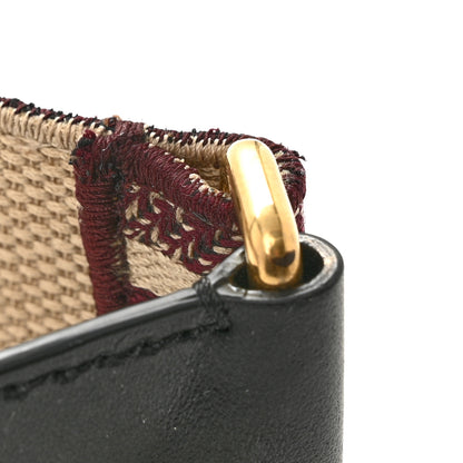 Christian Dior Canvas Embroidered Shoulder Strap Burgundy 6 of 6