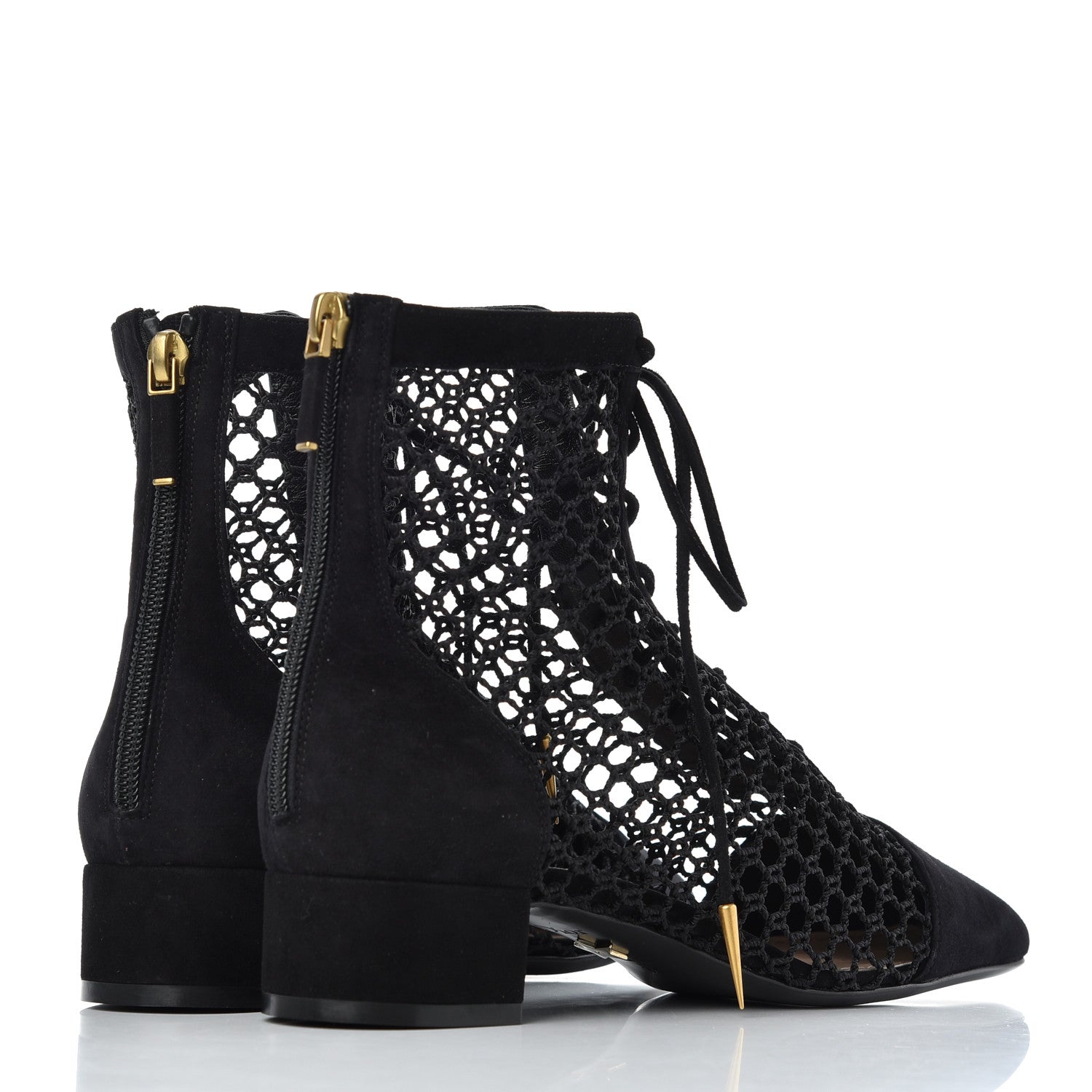 Christian Dior Suede Resille Naughtily-D 30mm Ankle Boots 37 Black 4 of 15