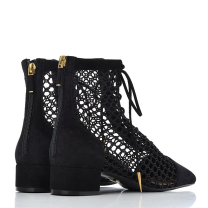 Christian Dior Suede Resille Naughtily-D 30mm Ankle Boots 37 Black 4 of 15