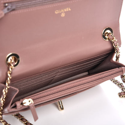 Chanel Lambskin Quilted Trendy CC Wallet On Chain WOC Pink 5 of 11
