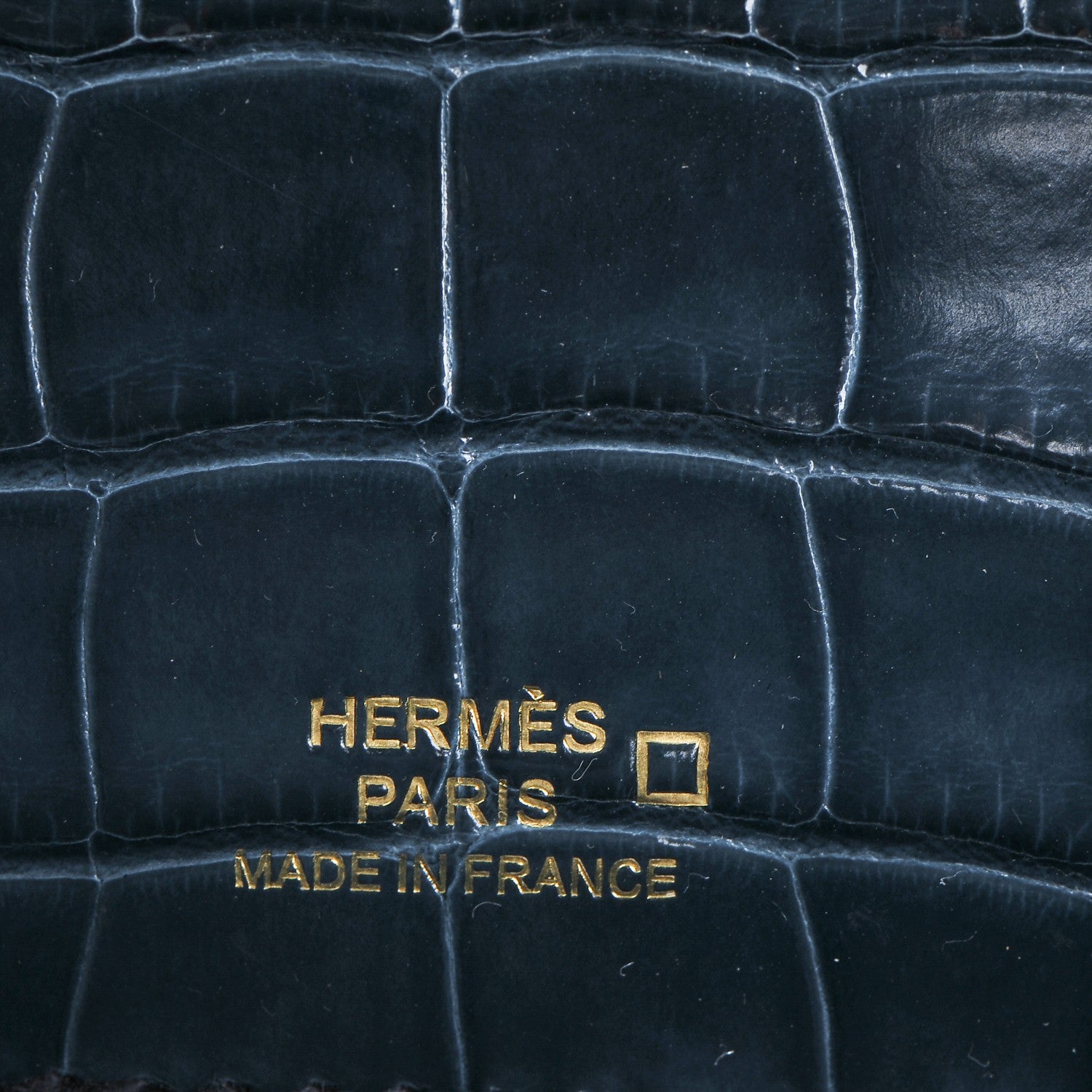 Hermes Shiny Alligator Kelly Pochette Blue Jean 16 of 17
