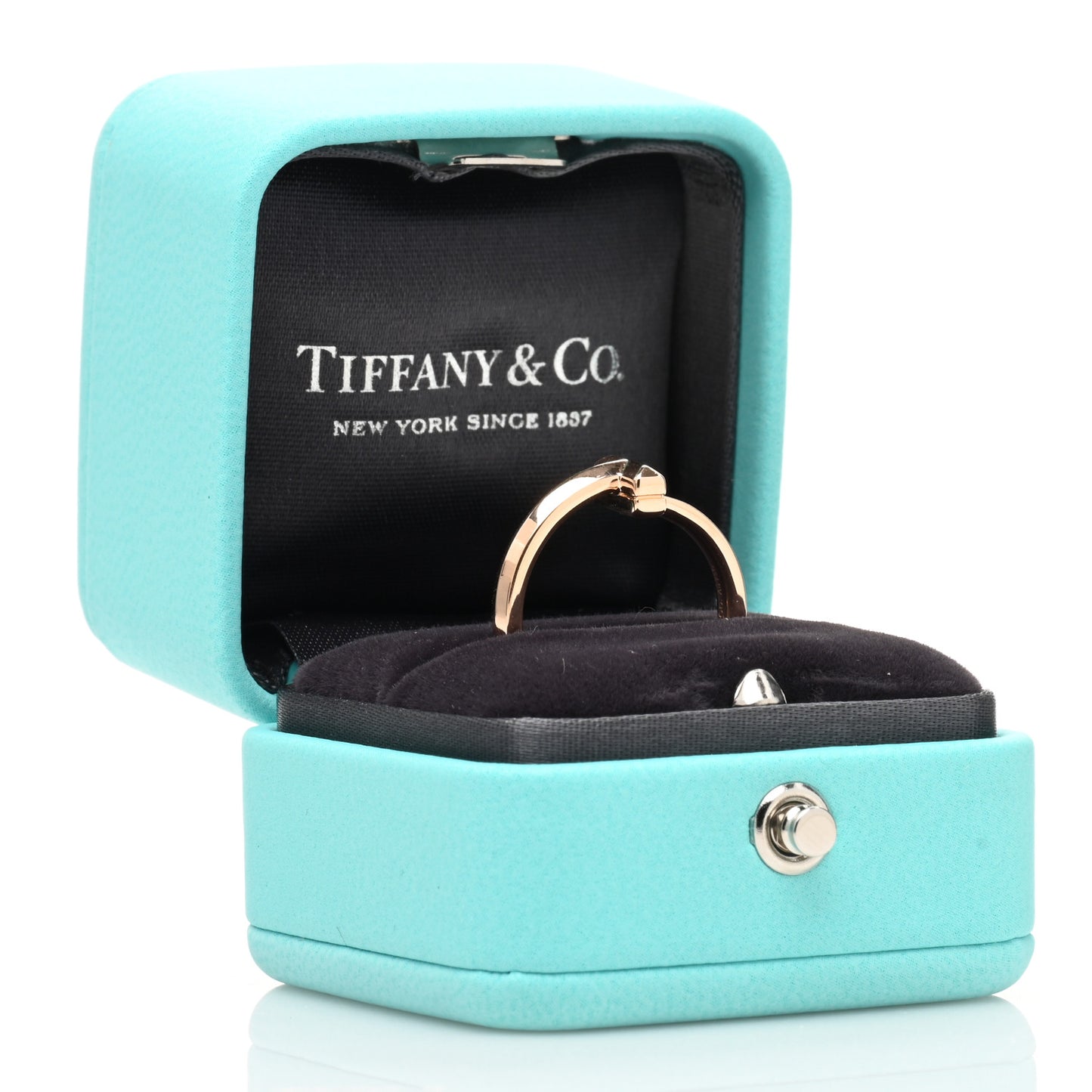 18K Rose Gold Diamond 2.5mm T T1 Ring 51 5.75