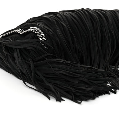 Stella McCartney Eco Suede Fringe Falabella Tote Black 9 of 10