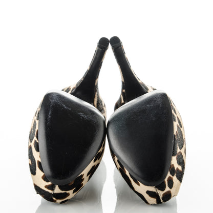 Louis Vuitton Pony Hair Oh Really Peep Toe Pumps 36 Leopard 5 of 9