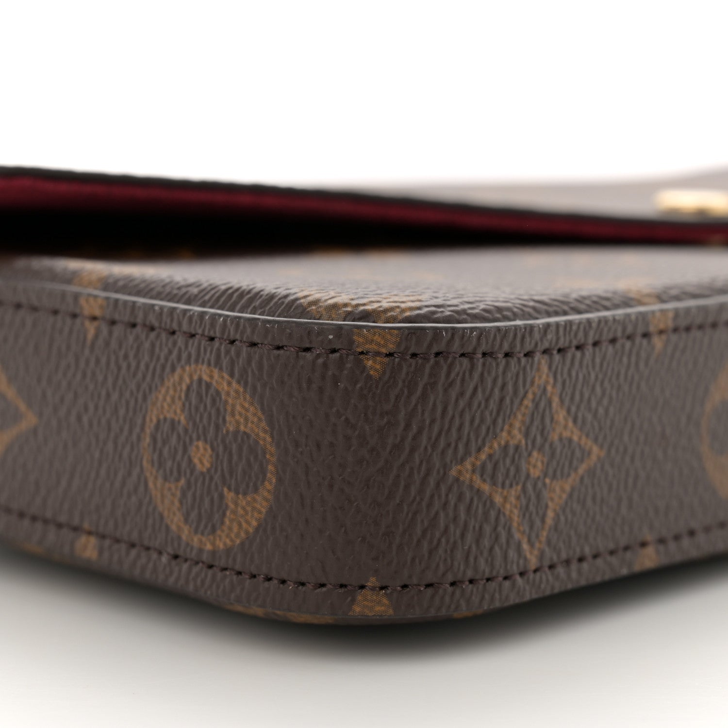Louis Vuitton Monogram Pochette Felicie Chain Wallet Fuchsia 9 of 10