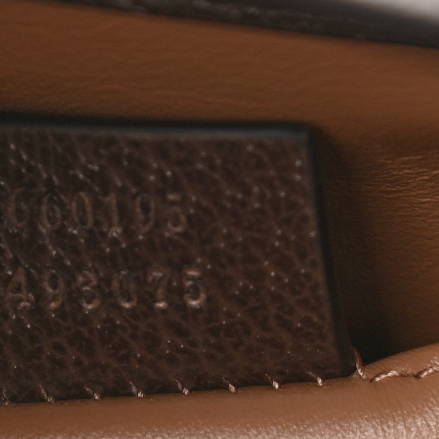 Gucci Monogram Jumbo GG Textured Dollar Calfskin Small Diana Tote Bag Camel Ebony New Acero 8 of 12