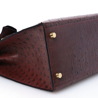 Hermes Ostrich Kelly Sellier 32 Marrone Fonce 11 of 15