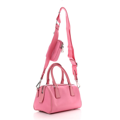 Prada Tessuto Nylon Saffiano Re-Edition 2005 Top Handle Crossbody Bag Rosa 3 of 9