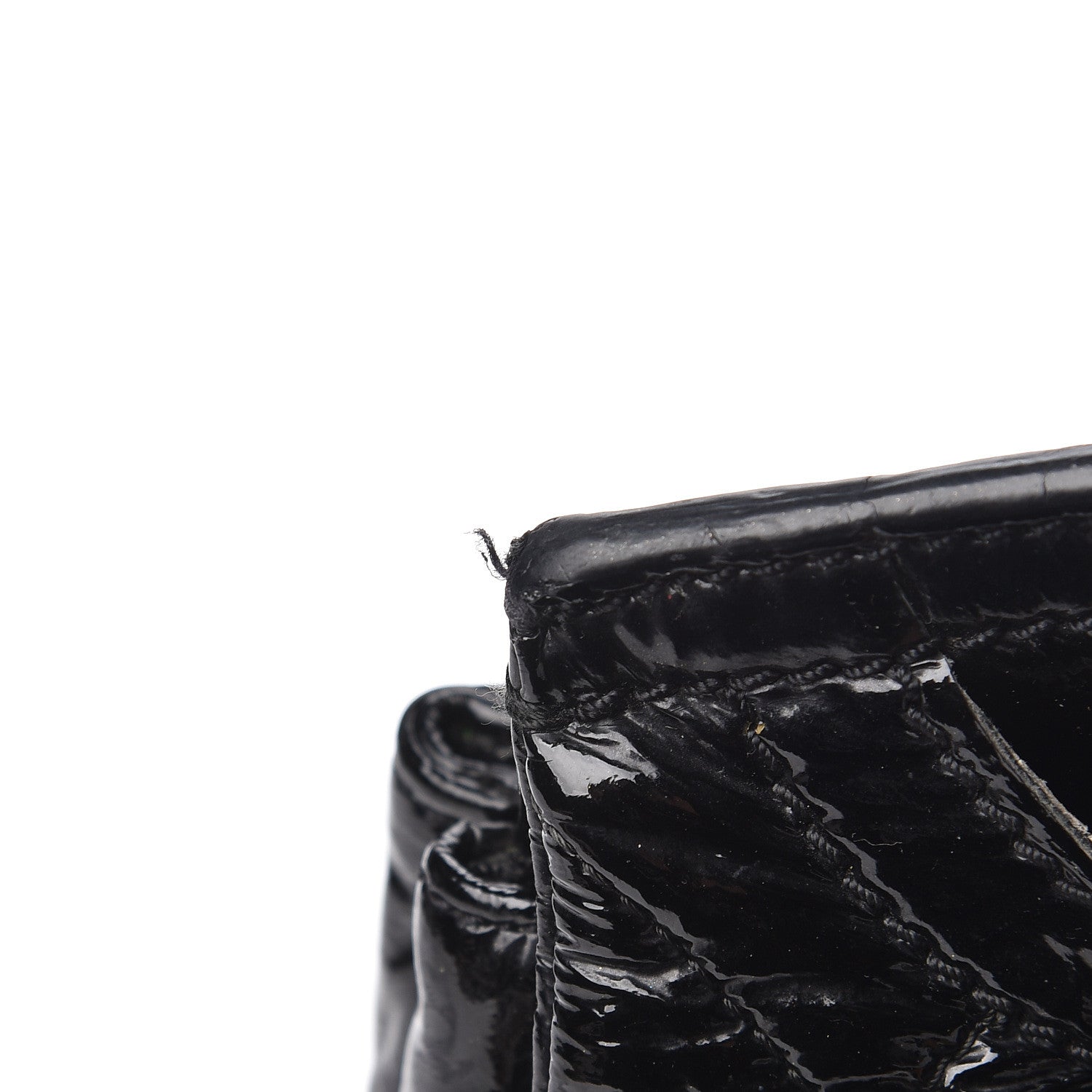 Chanel Patent Quilted Day Glo Flap Bag Black 12 of 17