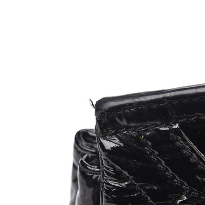 Chanel Patent Quilted Day Glo Flap Bag Black 12 of 17