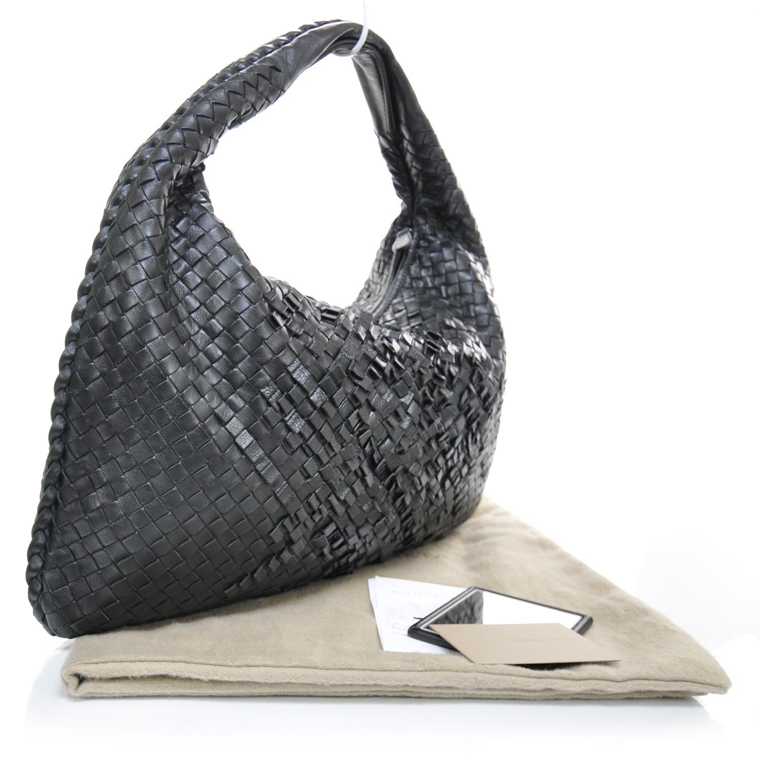 Bottega Veneta Nappa Intrecciato Large Veneta Plisse Nero 2 of 10
