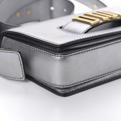 Christian Dior Metallic Smooth Calfskin Dio(r)evolution Flap Bag Silver 6 of 9