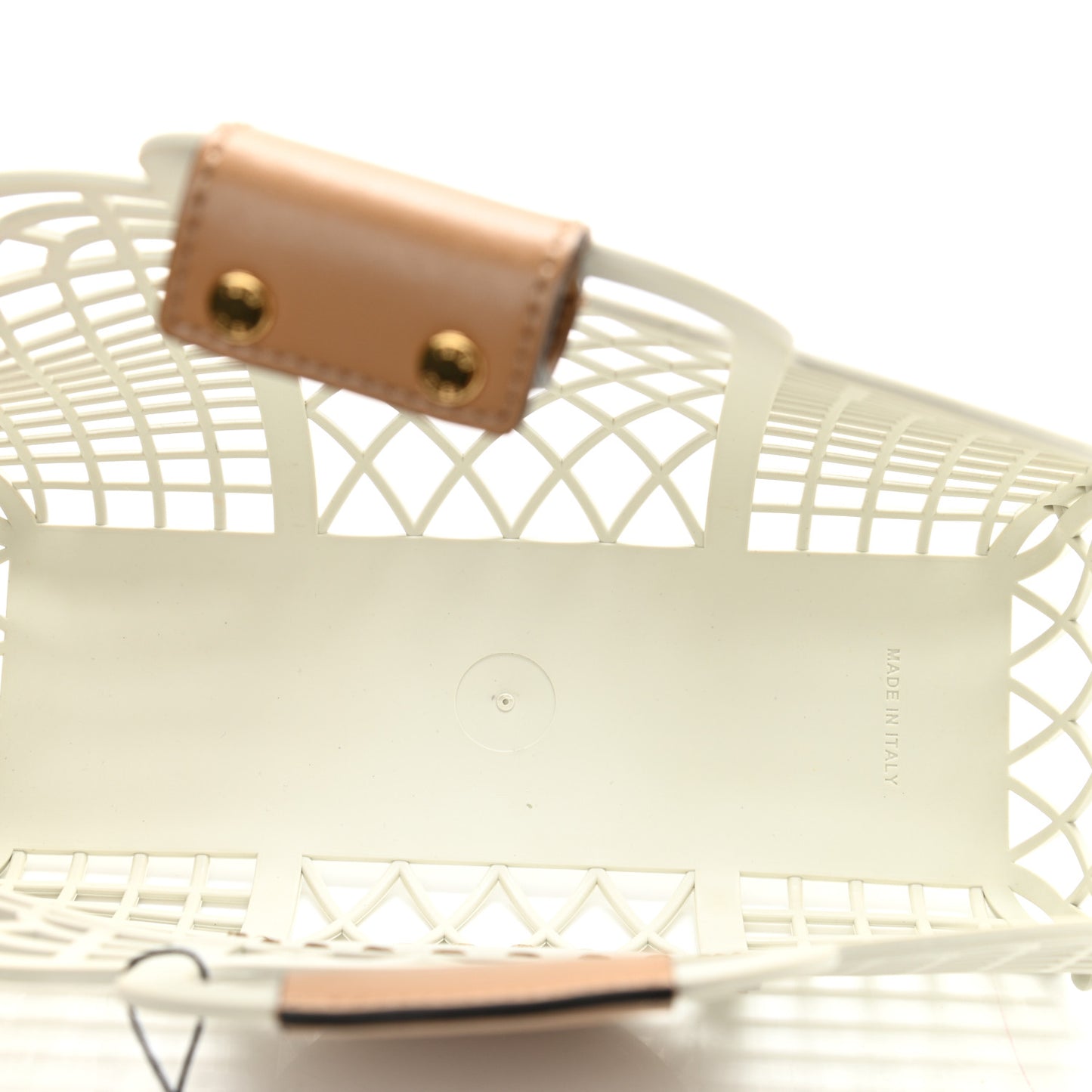 Recycled Plastic Vitello Liberty Matte Small Fendi Basket White Ice Miele Scuro