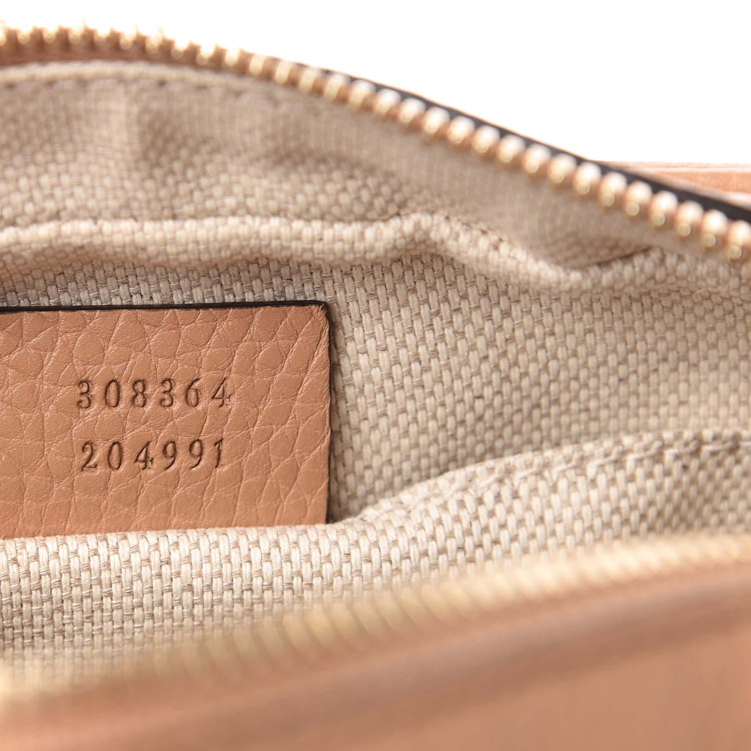 Gucci Pebbled Calfskin Small Soho Disco Bag Camelia 9 of 10