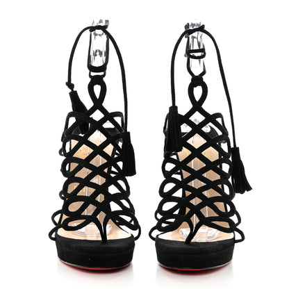 Christian Louboutin Veau Velours Salsbourg 120 Sandals 37.5 Black 2 of 7