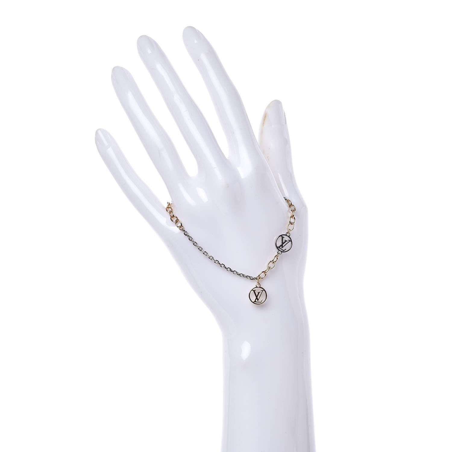 Louis Vuitton Logomania Bracelet Silver Gold 2 of 4