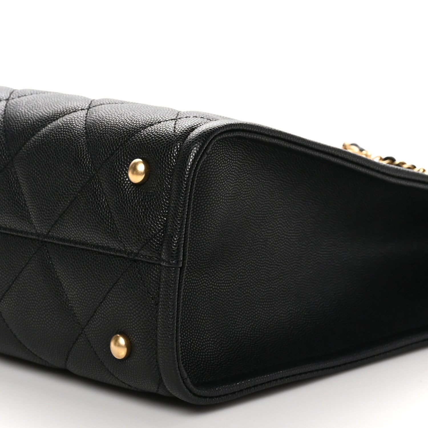 Chanel Caviar Quilted Chain Large Shopping Tote With Coin Purse Black 10 of 10