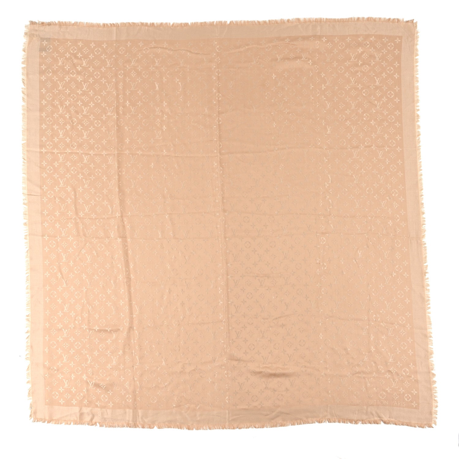 Louis Vuitton Silk Wool Monogram Shawl Dune 1 of 5