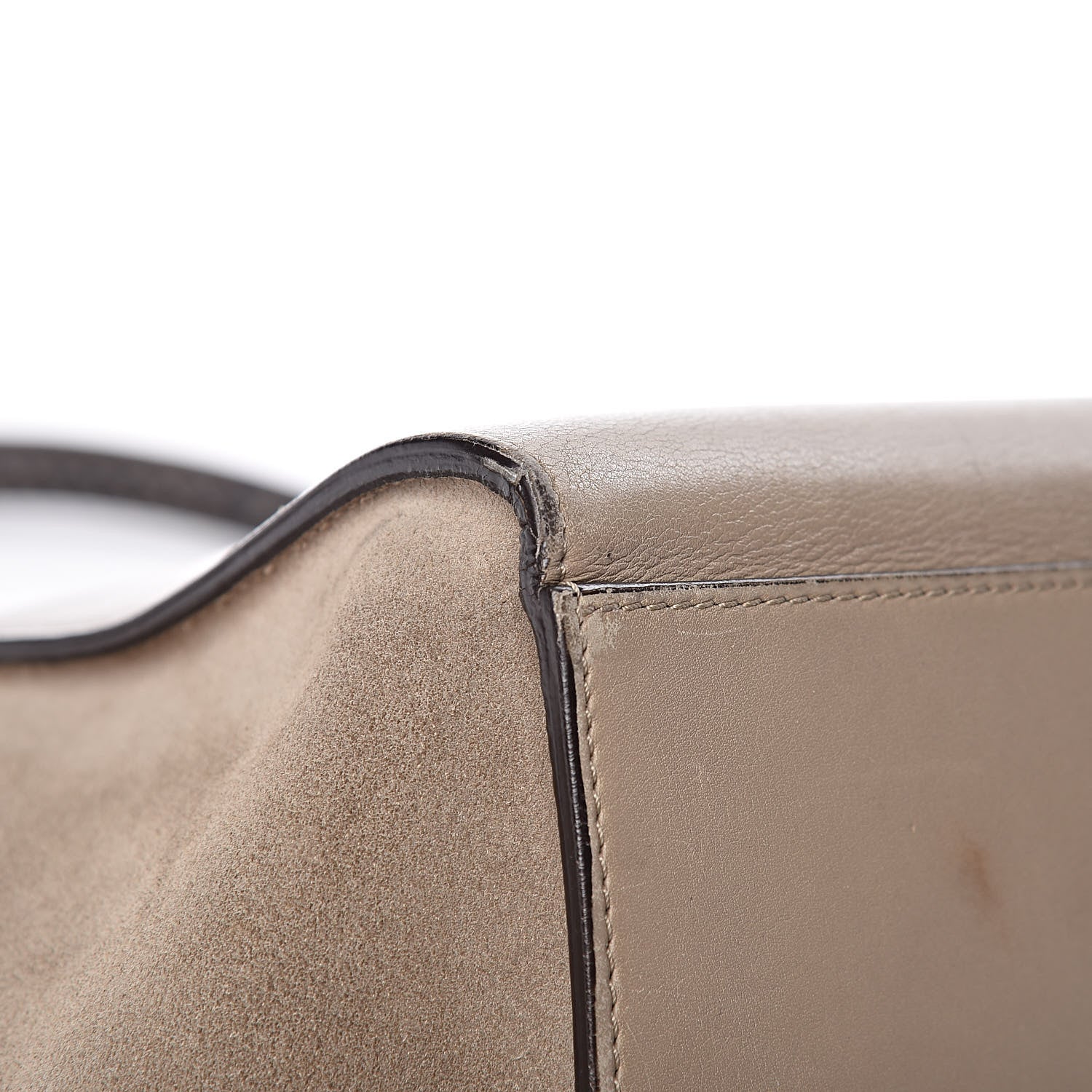 Celine Calfskin Suede Whipsnake Medium Trapeze Black Dune 9 of 29