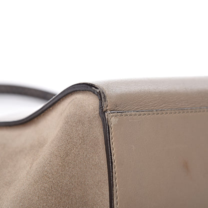 Celine Calfskin Suede Whipsnake Medium Trapeze Black Dune 9 of 29