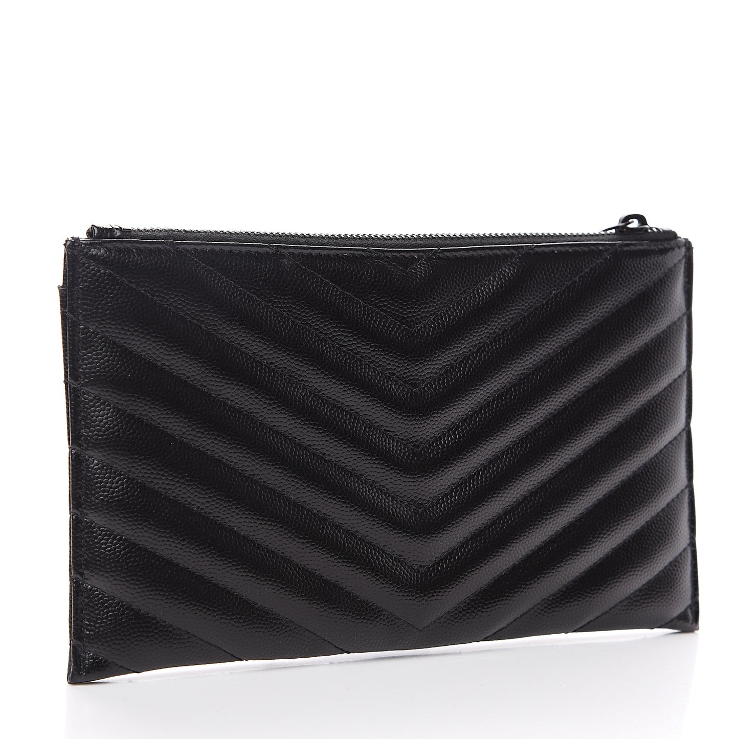 Grain De Poudre Chevron Monogram Bill Pouch Black