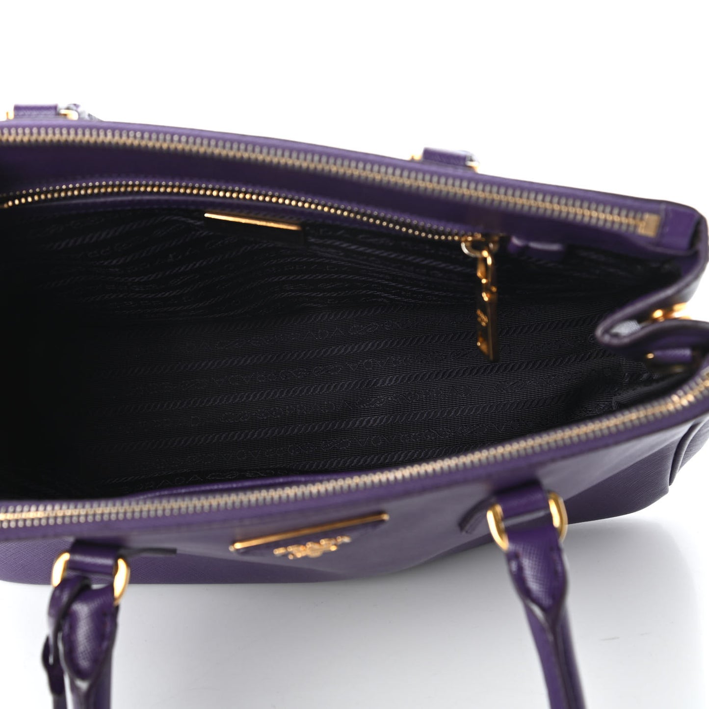 Saffiano Small Galleria Double Zip Tote Viola
