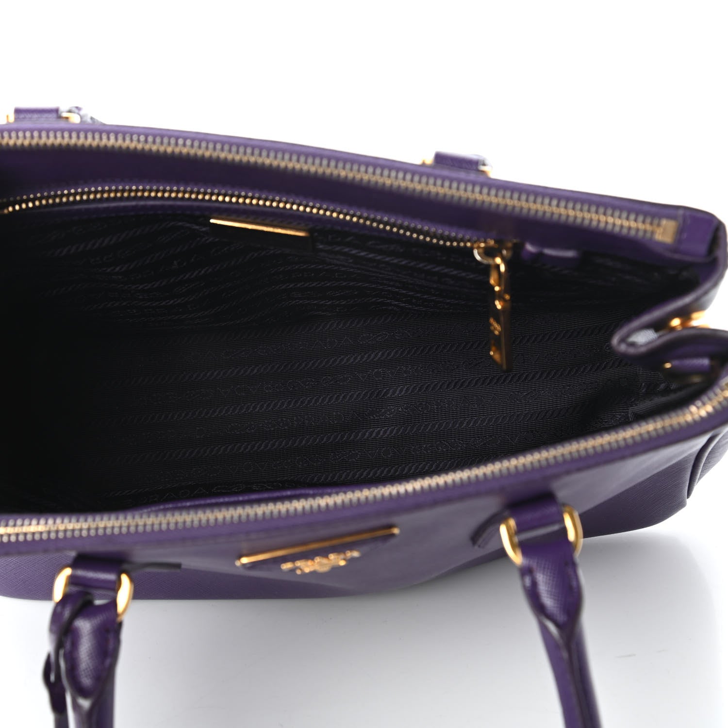 Prada Saffiano Small Galleria Double Zip Tote Viola 5 of 12