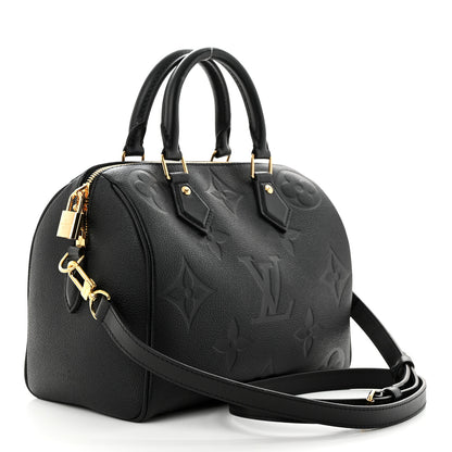 Louis Vuitton Empreinte Monogram Giant Speedy Bandouliere 25 Black 3 of 11