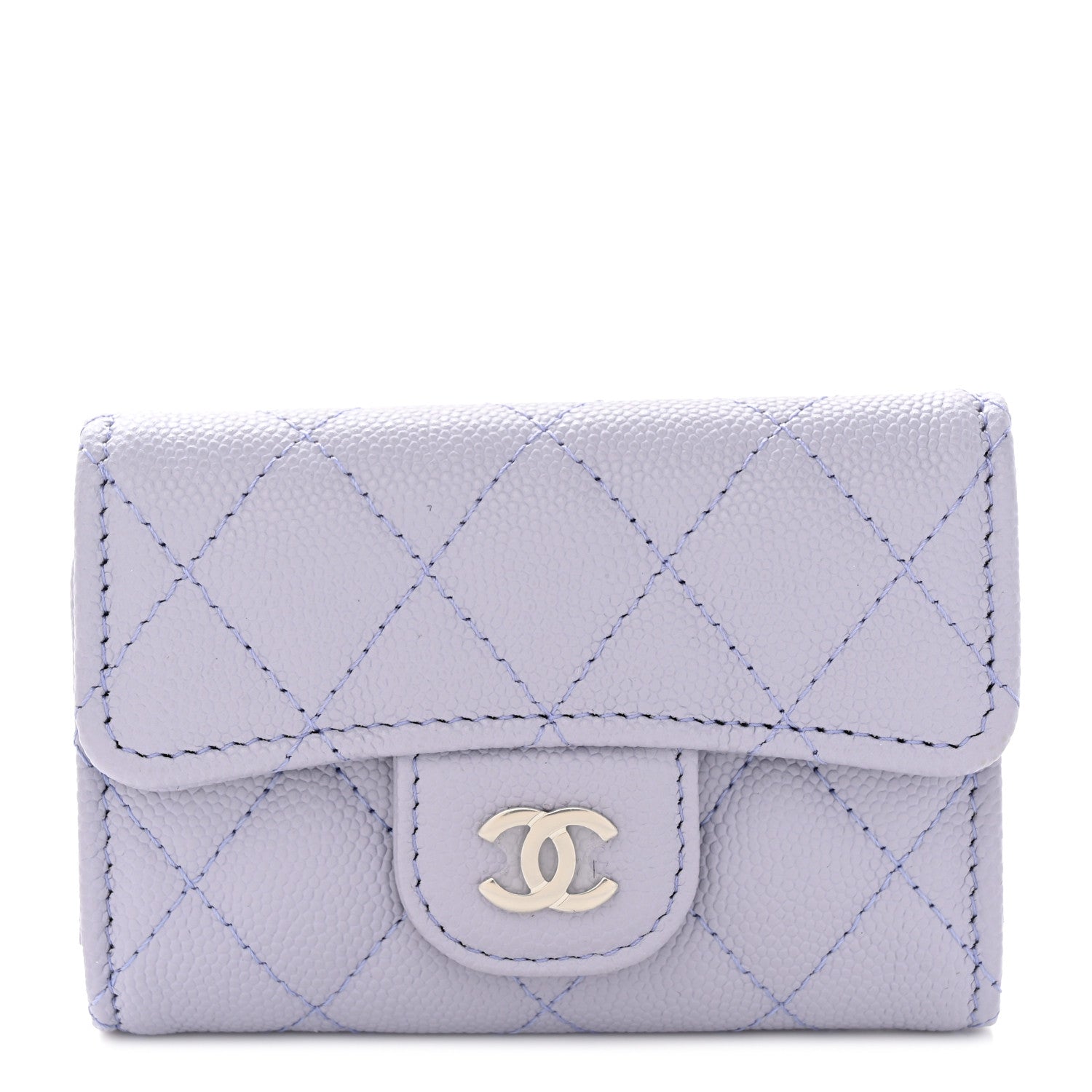 Chanel Caviar Quilted Classic 4 Key Holder Wallet Light Purple 1 of 8