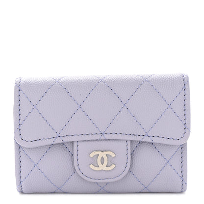 Chanel Caviar Quilted Classic 4 Key Holder Wallet Light Purple 1 of 8