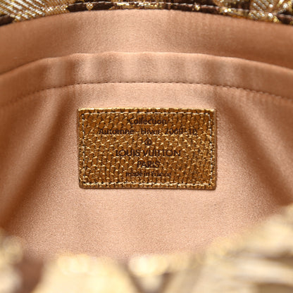 Louis Vuitton Monogram Brocade Thalie Clutch Gold 10 of 22