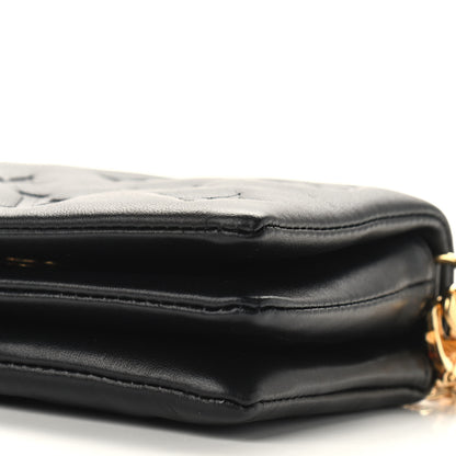 Louis Vuitton Lambskin Embossed Monogram Coussin Belt Bag Black 7 of 8