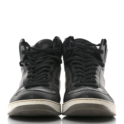 Louis Vuitton Calfskin Monogram Eclipse Mens Rivoli High Top Sneakers 12 Black Grey 2 of 8
