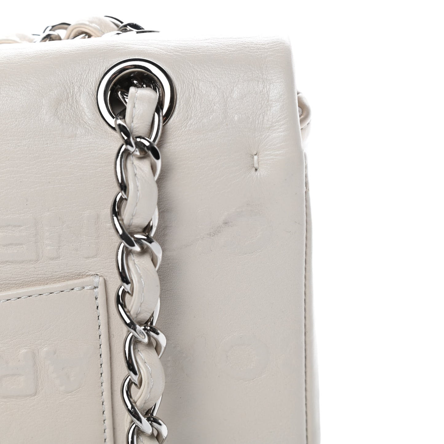 Calfskin Unlimited Jumbo Double Flap Off White