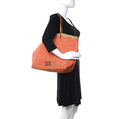 Valentino Garavani Canvas Glam Lace Reversible Tote Orange 2 of 10