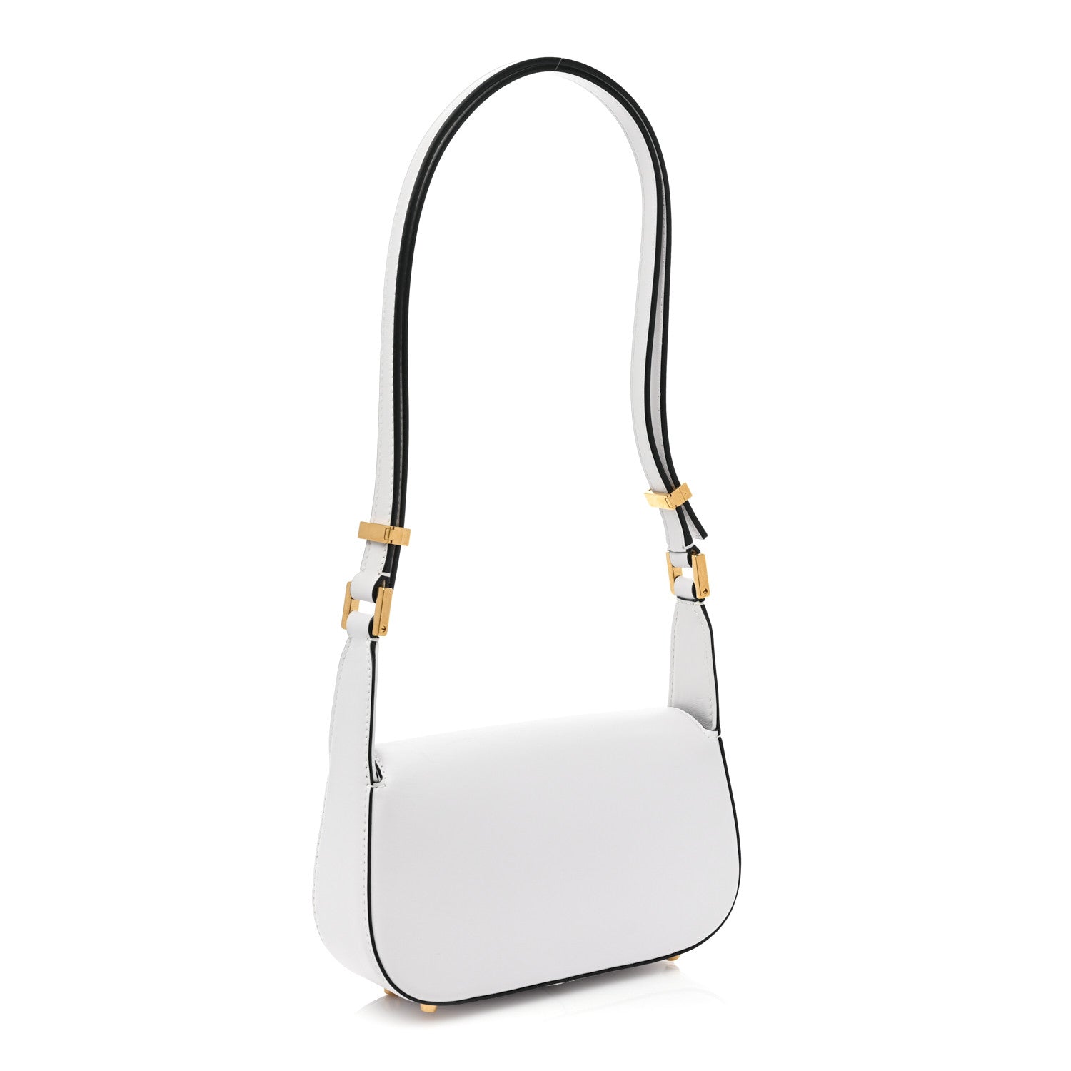 Valentino Garavani Calfskin Small Vlogo Chain Shoulder Bag Optic White 3 of 10