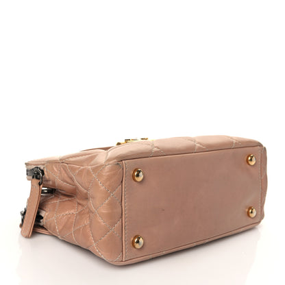 Chanel Aged Glazed Calfskin Quilted Daily Walk Crossbody Beige 4 of 10